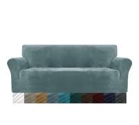 MAXIJIN Copridivano in Velluto Spesso Antiscivolo Super Elasticizzato per Cani Pet Friendly - Protezione per Mobili a 3 Posti, 1 Pezzo (Blu Polvere)