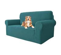 MAXIJIN Copridivano super elasticizzato per divano a 2 posti, coprisedili 1 pezzo Coprisedili jacquard Copridivano per cani Pet Friendly Fodera per divanetto aderente (2 posto, Verde Nerastro)