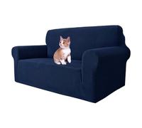 MAXIJIN Copridivano super elasticizzato per divano a 2 posti, coprisedili 1 pezzo Coprisedili jacquard Copridivano per cani Pet Friendly Fodera per divanetto aderente (2 posto, Blu Navy)