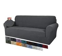 MAXIJIN Fodere per divano jacquard creative per 3 posti, 1 pezzo copridivano antiscivolo super elasticizzato per cani copridivano elastico (3 Posti, Grigio Scuro)