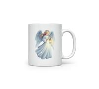 MAXIKIWI - Tazza da caffè o tè in ceramica liscia e resistente per casa o ufficio - perfetta per ogni occasione - Angelo delle nevi invernali - 300 ml