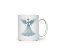 MAXIKIWI - Tazza da caffè o tè in ceramica liscia e resistente per casa o ufficio - perfetta per ogni occasione - Angelo delle nevi invernali - 300 ml