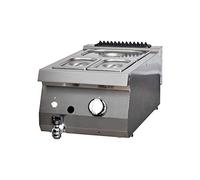 Maxima Bain-Marie Singolo - Gas - 400 x 700 mm di profondità, con rubinetto di scarico, 2000 Watt, Heavy Duty