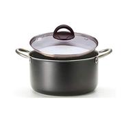 MAXIMA CASSERUOLA ANTIADERENTE DA CUCINA RISTORANTE 32 CM CON 2 MANICI ERGONOMICI E COPERCHIO IN VETRO