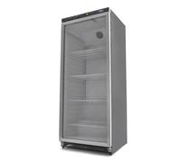 Maxima Frigorifero 600L nero con porta in vetro - 4 griglie regolabili - Raffreddamento dell'ospite - Professionale