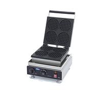 Maxima Gastro - Piastra rotonda per waffle, 4 pezzi, Ø 110 x 16 mm, con timer, 1750 Watt