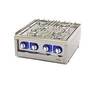 Maxima Piastra di cottura a gas, 600 x 600 mm, 2 bruciatori, 2 x 5000 Watt + 2 x 3500 Watt