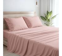MAXIME MAISON - Completo Lenzuola Una Piazza e Mezza Francese in Puro Cotone 100% Made in Italy, con 2 Federe Incluse, Tocca con Mano la Qualità di un Tessuto in Fibra Naturale (Cipria)