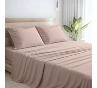 MAXIME MAISON - Completo Lenzuola Una Piazza e Mezza Francese in Puro Cotone 100% Made in Italy, con 2 Federe Incluse, Tocca con Mano la Qualità di un Tessuto in Fibra Naturale (Tortora)