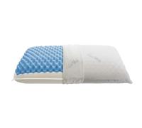 MAXIME MAISON - Cuscino Memory Foam Bugnato ad Effetto Massaggiante, Cuscini Letto Matrimoniale Made in Italy, Guanciale Letto, Cuscini per Cervicale per Dormire (1, Fodera Aloe, Altezza 13)