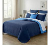 MAXIME MAISON - Trapuntino Una Piazza e Mezza per la Mezza Stagione ti Accompagnerà dalla Primavera all'Autunno, Copriletto Estivo da 100gr/mq, in Morbida Microfibra Leggera (Blu)