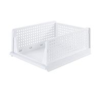 Maximex 89712500 Set di 2 Cestini Impilabili per Cassetti, Bianco