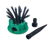 Maximex Irrigatore da giardino con bracci flessibili, 12 bracci flessibili, irrigato per aiuole e prato, risparmio idrico