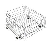 WENKO Maxi Cesto Estraibile per Armadietti Cucina, Acciaio, 50 x 23 x 50 cm, Cromo