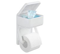 Maximex Portarotolo 2 in 1 con ripiano, in plastica, incl. materiale di montaggio, 16 x 20 x 11 cm