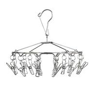 Maximex Rondell, in acciaio inox, con 18 mollette fisse, in acciaio inox, 27 x 26 x 27 cm, argento lucido