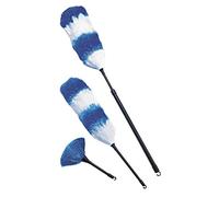 Maximex Set di 3 spolverini blu per eliminare la polvere in modo efficiente, 3 misure diverse, lunghezza 26 cm, lunghezza 56 cm, media 96-110 cm