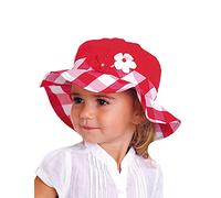 MAXIMO Premium Class Chapeau avec trou broderie, bord et fleur en rouge, taille 53