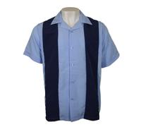 Maximos Camicia Casual Da Bowling Retro Classica A Due Toni Charlie Sheen
