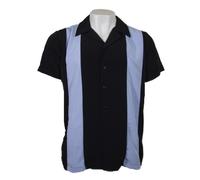 Maximos Camicia Casual Da Bowling Retro Classica A Due Toni Charlie Sheen