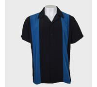 Maximos Camicia Casual Da Bowling Retro Classica A Due Toni Charlie Sheen