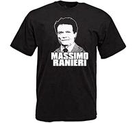 Maximum Ranieri Music Singer Napoli T-Shirt Black Graphic Unisex Tee Shirt L