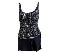 Maxine Of Hollywood Abito Da Bagno A-Line Nero Da Donna #MM7FD77 NWT