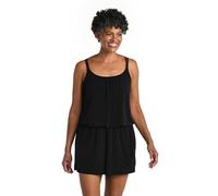 Maxine of Hollywood Women's Standard Romper One Piece Swimsuit, Black//Solid TR, 16