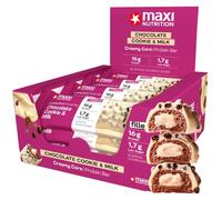 MaxiNutrition Creamy Core Protein Bar barretta proteica a basso contenuto di zuccheri aroma Chocolate Cookie & Milk 12x45 g