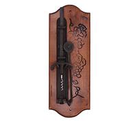 MAXIOCCASIONI Apribottiglie a Vite da Parete in ghisa e Legno cavatappi da Muro