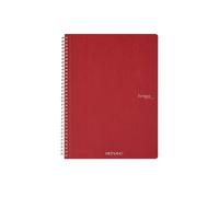 Maxiquaderno EcoQua original - spiralato - A4 - 90gr - 5mm - 70 fogli - rosso sc