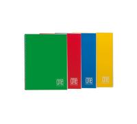 Maxiquaderno One Color - A4 - 1 rigo - 60 fogli - 80gr - spiralato - Blasetti