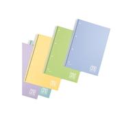 BLASETTI - 7037 - Maxiquaderno One Color Pastel - A4+ - forato -1 rigo - 80 fogli - 80 gr - spiralato - copertina PPL - Blasetti - 87375 - Conf. da 6 Pz. - 7037