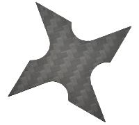 Maxknives Shuriken 4 rami in Fibra di carbonio