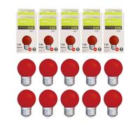 Maxled, Light is Led! Bunte Glühbirnen E27 Außenbereich 1 W Farbige LED Glühbirne 50LM G45 Beleuchtung Birne Bunt Deko Leuchtmittel Birnenform für Außen Innen Hochzeit Weihnachten Party Bar 10er Pack