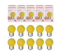 Maxled, Light is Led! Bunte Glühbirnen E27 Außenbereich 1 W Farbige LED Glühbirne 50LM G45 Beleuchtung Birne Bunt Deko Leuchtmittel Birnenform für Außen Innen Hochzeit Weihnachten Party Bar 10er Pack