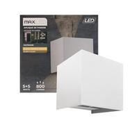 Maxled, Light is Led! Wandleuchten Innen/Außen 10W alluminio Wandlampe Auf Und Ab Einstellbarer Lichtstrahl 800lm 3000K Warmweiß Led Außenwandleuchte IP65 Wasserdichte für Treppen Flur Garten