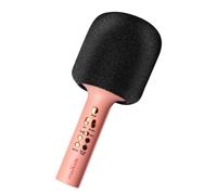 FOREVER MaxLife Microfono Bluetooth con Altoparlante MXBM-600 Rosa Altoparlante Senza Fili con Microfono 3W Compatibile con iPhone, Android, Batteria 1200mAh Portatile Musica Macchina per Bambini