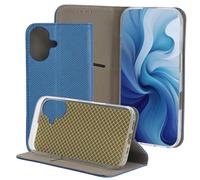 maxlife Smart Magnet Custodia per iPhone 16 Blu 6,1 Pollici - Custodia a Libro con Tasca per Carte - Cover Magnetica con Funzione Stand - Custodia in Similpelle con Telaio Antiurto in TPU