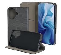 maxlife Smart Magnet Custodia per iPhone 16 Plus Nero 6,7 Pollici - Custodia a Libro con Tasca per Carte - Cover Magnetica con Funzione Stand - Custodia in Similpelle con Telaio Antiurto in TPU