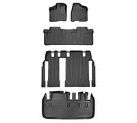 MAXLINER - Tappetini personalizzati a 3 file e rivestimento per il carico dietro la terza fila, set nero per Toyota Sienna 8 modelli passeggeri 2011-2012