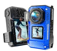 MaxMango D50 33FT Macchina Fotografica Subacquea Impermeabile, 8K 70MP Fotocamera Digitale con 16 GB di Scheda, Doppio Schermo 2.8'' per Selfie, 18x Zoom, Resistente a Polvere e Urti per Snorkeling