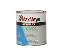 MAXMEYER ACRIMAX OPACO smalto acrilico opaco per interni/esterni (Bianco A+, 0,75 Litri)