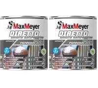 MAXMEYER Diretto Antiruggine Ferromicaceo Grigio Antracite 0.75 L (Confezione da 2)