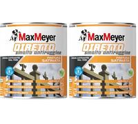 MAXMEYER Diretto Antiruggine Satinato R7016 Grigio Antracite 0.75 L (Confezione da 2)