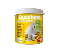 MAXMEYER DUCOTONE CASAPIÙ BMB Pittura Murale Superlavabile per Interni, Alto Grado di Copertura, Bianco Opaco, 0,75 Litri