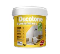 MAXMEYER DUCOTONE CASAPIÙ BMB Pittura Murale Superlavabile per Interni, Alto Grado di Copertura, Bianco Opaco, 4 Litri