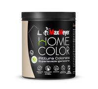MAXMEYER Home Color Idropittura colorata per interni, Pittura Murale Superlavabile e Igienizzante, Finitura Opaca, Colore Nocciola 0,75 Litri