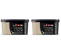 MAXMEYER Home Color Idropittura colorata per interni, Pittura Murale Superlavabile e Igienizzante, Finitura Opaca, Colore Dune 2,5 Litri (Confezione da 2)