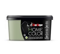 MAXMEYER Home Color Idropittura colorata per interni, Pittura Murale Superlavabile e Igienizzante, Finitura Opaca, Colore Oliva 2,5 Litri